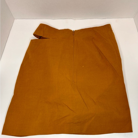 Zara Super Trendy Cut Out Mini Skirt in Toffee Size‎ XS - Picture 6 of 6
